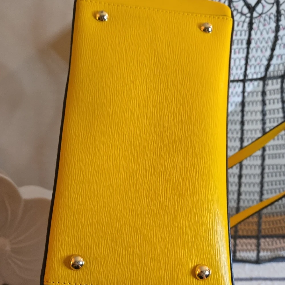 Lauren Ralph Lauren Vibrant Yellow Shoulder Bag - Picture 5 of 16